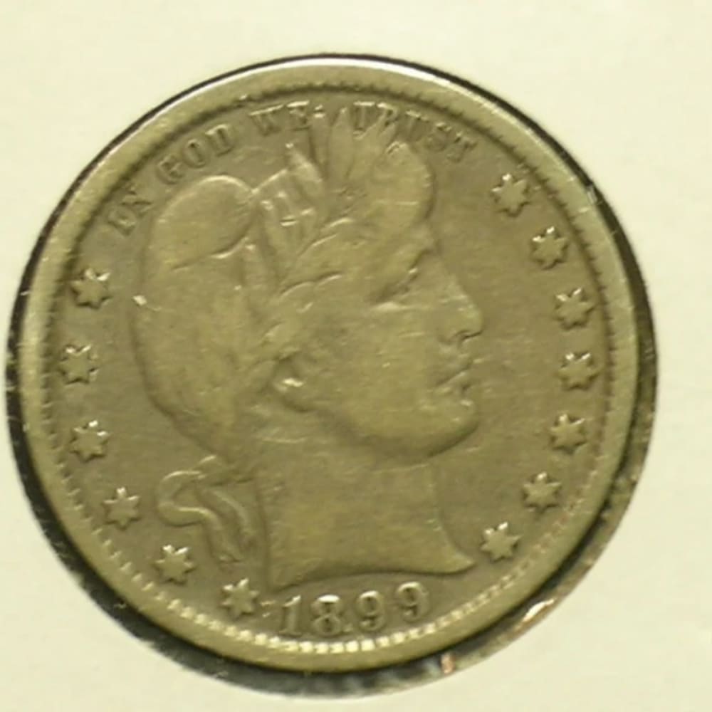 1899 VF+ Barber Quarter - Nice detail - Type Coin (AB3-6)